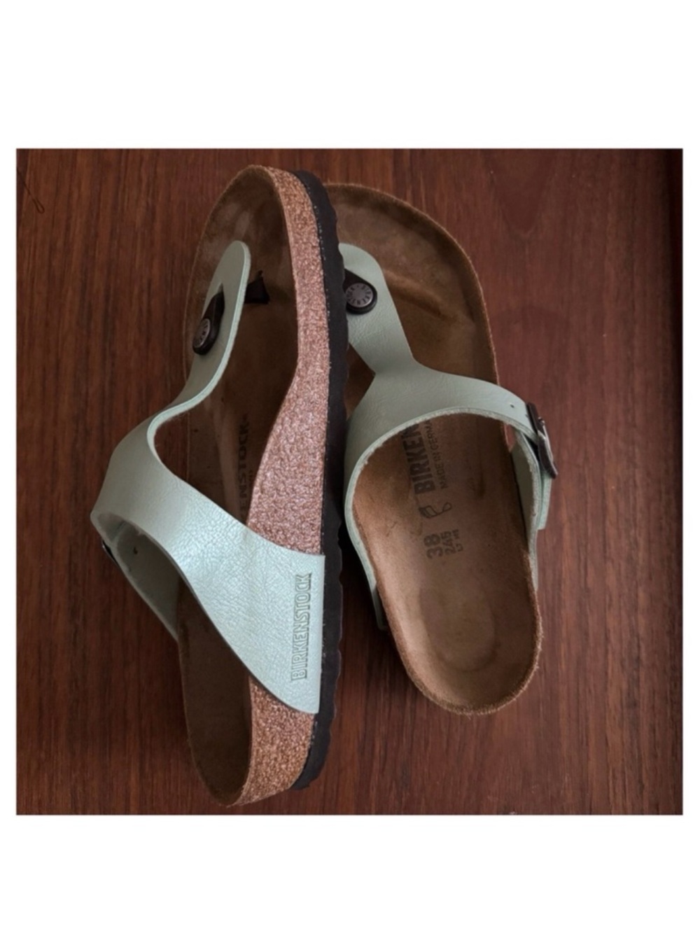 Birkenstock Women's Gizeh Thong Sandal in Mint Green
